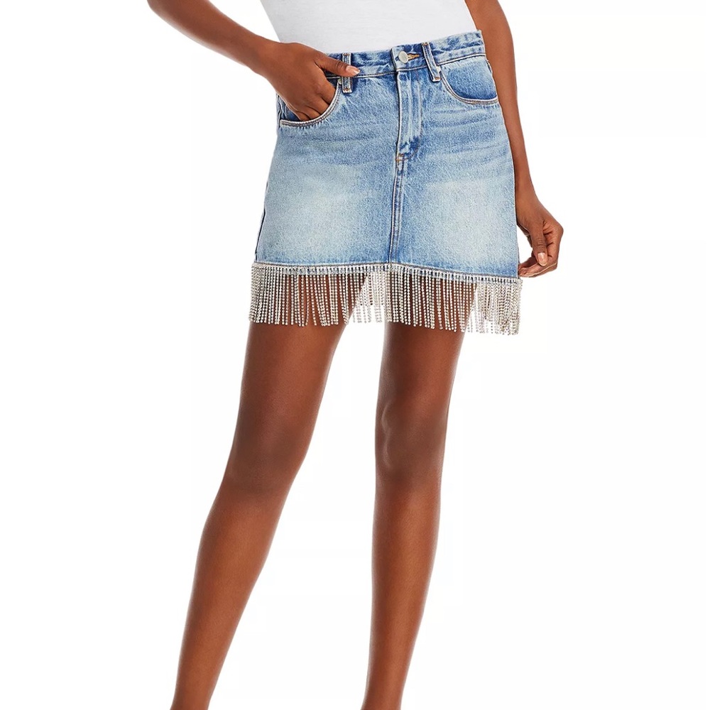Blank NYC Rhinestone Fringe skirt